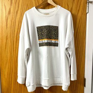 White 'Wild At Heart' Sweater - Size 22